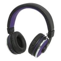 Manhattan Sound Science Cosmos Comfort-fit Lightweight Wireless Bluetooth Headphones Black/purple (178372)