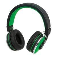 Manhattan Sound Science Cosmos Comfort-fit Lightweight Wireless Bluetooth Headphones Black/green (178419)