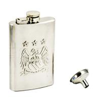 manchester city fc hip flask chrome with funnel