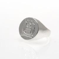 Manchester City Small Silver Plated Crest Ring