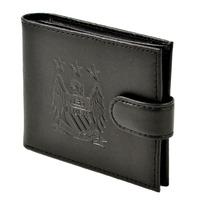 manchester city unisex crest embossed leather wallet multi colour