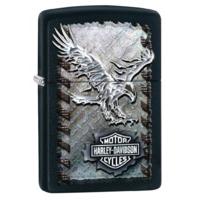 matte black harley davidson iron eagle zippo lighter