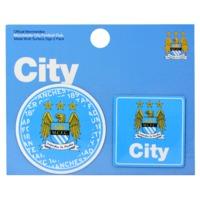 Man City Multi Surface Signs (pack Of 2, 9x9cm & 7x7cm) - One Size