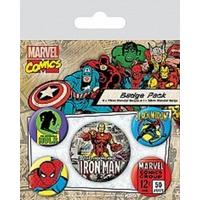 marvel comics iron man set of 5 pin badges py