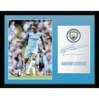 manchester city fc raheem sterling signature print