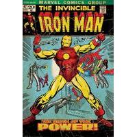 marvel iron man birth of power maxi poster multi colour