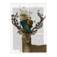 Mad Hatter Deer Party Card