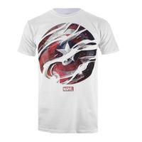 Marvel Men\'s Captain America Civil War Smoke Sheild T-Shirt - White - S