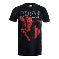 marvel boys spider man strike t shirt black 9 10 years