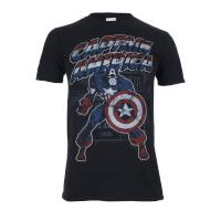 Marvel Boys\' Captain America Retro T-Shirt - Black - 9-10 Years