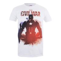 Marvel Men\'s Captain America Civil War Stance T-Shirt - White - L