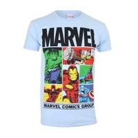 marvel mens gridlock t shirt sky blue s