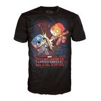 Marvel Civil War Fight Pop! T-Shirt - Black - L
