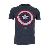 Marvel Men\'s Captain America Shield T-Shirt - Heat - S