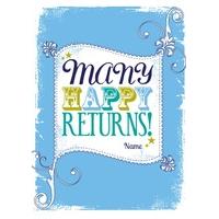 Many Happy Returns - Personalised Birthday Card