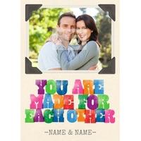 made for each other photo upload card