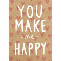 make me happy romantic valentines card wb1050