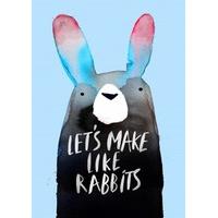 Make Like Rabbits| Funny Valentine\'s Day Card |JA1085