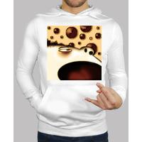 man hooded sweater white child