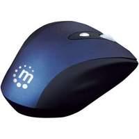 Manhattan Contour 2000dpi Optical Wireless Rf Mouse With Usb Receiver Six Button Blue/black (178198)