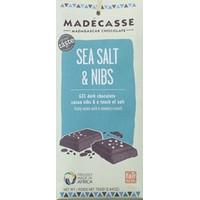 Madecasse, Sea salt & Cocoa nibs, 63% dark chocolate bar - Best before: 30th July 2017