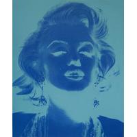 Marilyn Monroe Reversed-Blue By David Studwell