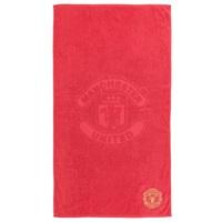 manchester united jacquard towel red