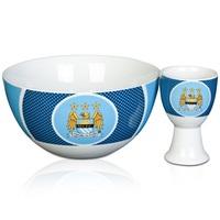 Manchester City Bullseye cereal bowl and egg cup set