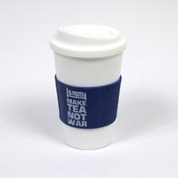 MAKE TEA NOT WAR BLUE AMERICANO TRAVEL MUG