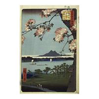 masaki and the suijin grove by the sumida river by utagawa hiroshige