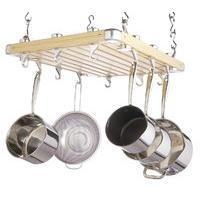 Master Class Wooden Ceiling-Mounted Hanging Pan Rack