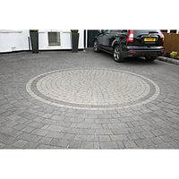 Marshalls Drivesett Argent Textured Light Block Paving Circle Kit - 5.31 m2