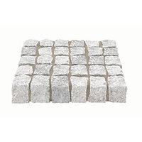 Marshalls Natural Stone Crop Granite Setts Textured Silver Grey Driveway Pack - 4.96 m2