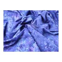 Marble Texture Print Cotton Poplin Dress Fabric Blue Purple