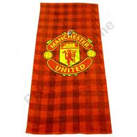 manchester united fc red checks towel