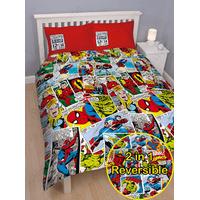 Marvel Comics Justice Double Duvet Cover and Pillowcase Set