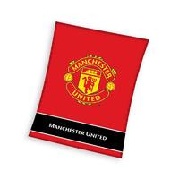 manchester united fc badge fleece blanket