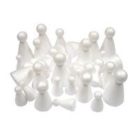 major brushes polystyrene puppets three sizes pack of 30