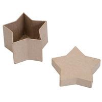 Major Brushes Star Shaped Paper Mache Boxes Pack 10