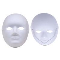Major Brushes White Face Masks Cane Fibre Biodegradable Pack of 10