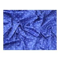 Marble Star Print Cotton Poplin Dress Fabric Blue