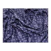 Marble Star Print Cotton Poplin Dress Fabric Indigo