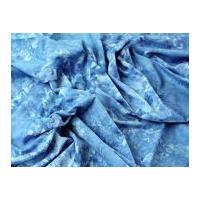 Marble Texture Print Cotton Poplin Dress Fabric Bright Blue