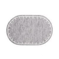 marl oval iron on patches grey