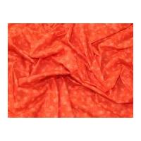 Marble Star Print Cotton Poplin Dress Fabric Orange