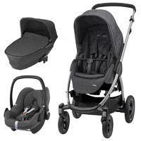Maxi Cosi Stella 3in1 Pebble Travel System With Matching Carseat & Carrycot-Sparkling Grey (NEW)
