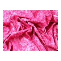 Marble Texture Print Cotton Poplin Dress Fabric Cerise Pink