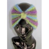 MadMonkeyKnits Angel Print Mohair Turban Headband (766) - Digital Version