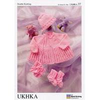 Matinee Coat, Bonnet, Bootees and Mittens in DK (UKHKA37)