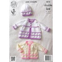 Matinee Coats, Cardigan, Beret and Hat in King Cole DK (4215)
